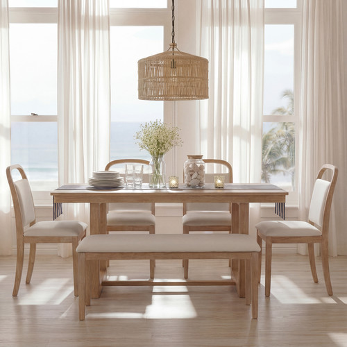 Piece farmhouse dining table - 6-piece,