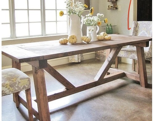 Dining table set with - set, benches